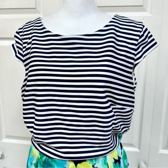 Madison Leigh Floral/Stripes Dress Size 14 - Picture 13 of 15